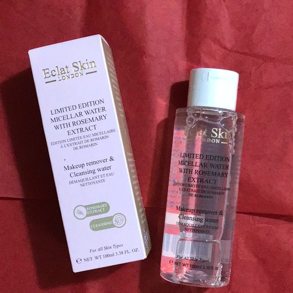 NWT Eclat Skin London Limited Edition Micellar Water w/ Rosemary Makeup Remover